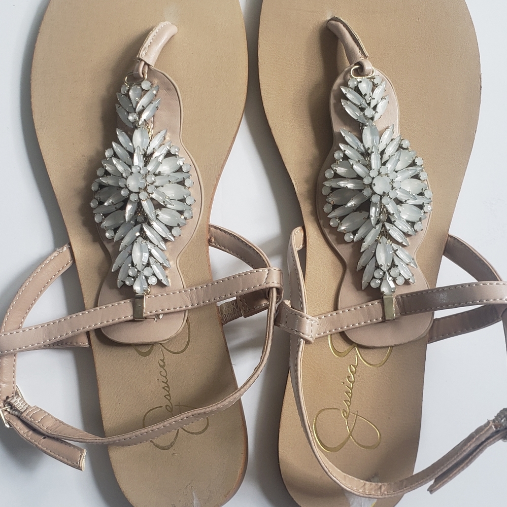 Jessica Simpson jeweled sandals